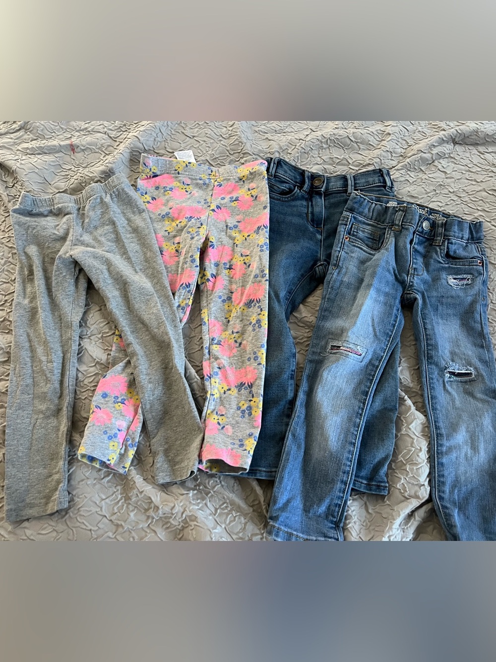 4T girls pants bundle-2 jeans & 2 leggings